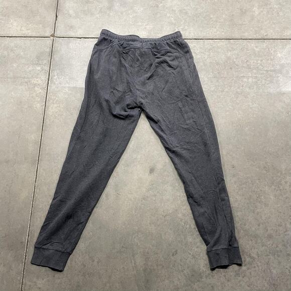 Puma Pants Mens Medium Gray Joggers Sweatpants Tapered Cuffed Embroidered Logo - Picture 7 of 7